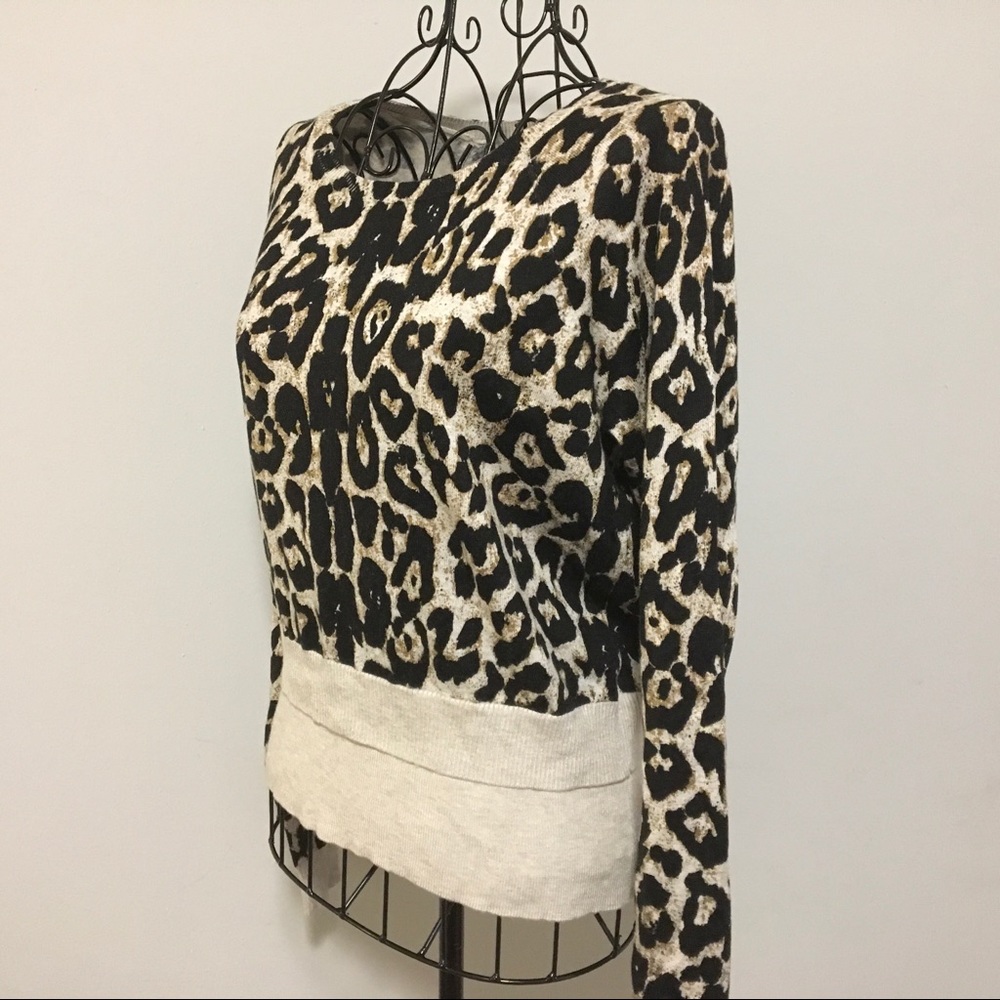 INC Leopard print Knit Top